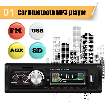 

FM Radio Handsfree Modulator Auto FM Transmitter AUX Bluetooth TF USB Stereo Audio Player Single Din Car Car Mp3 Player