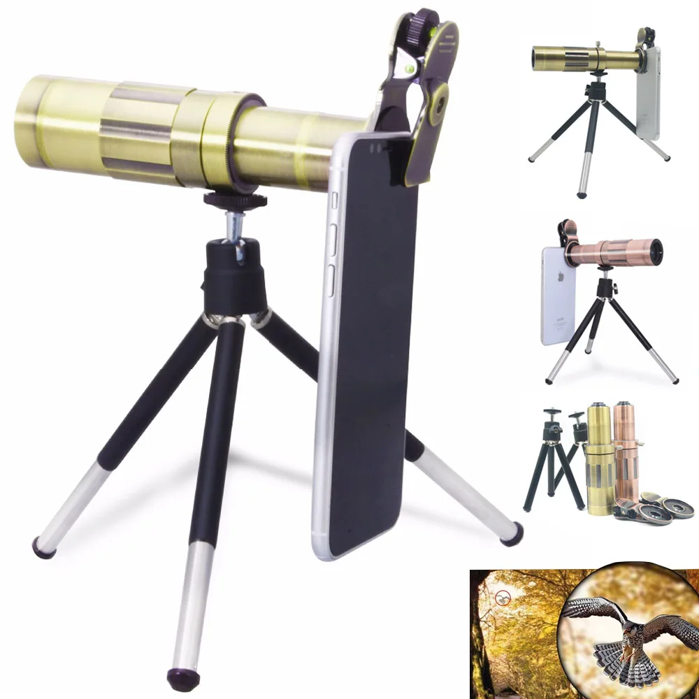 Eagwell Universal 20x Zoom Mobile Telephoto Lens Aluminum 360 Degrees