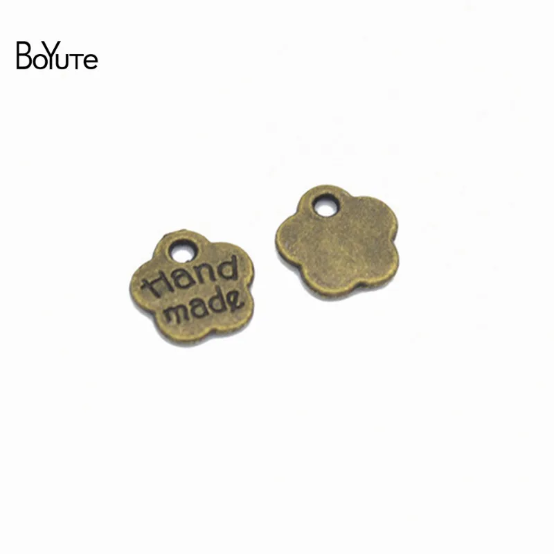 BoYuTe (200 PiecesLot) Metal Alloy 8MM Hand Made Tags Charms Pendant Diy Jewelry Accessories Wholesale (4)