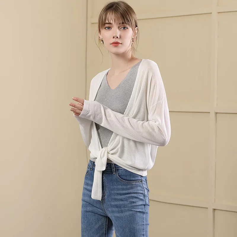 Oversize Knitting sweater women autumn new stylish long sleeve air-conditioning shirt Outside sunscreen cardigan women 18060