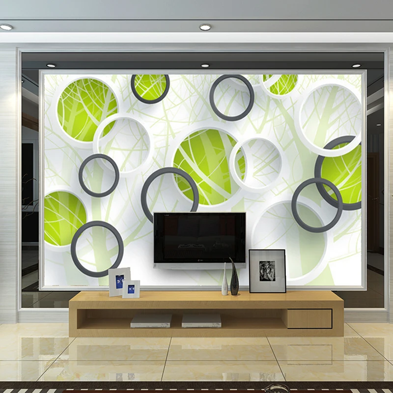 На заказ 3D фото обои современный абстрактная художественная роспись настенная 3D круги гостиная спальня диван ТВ фон настенная бумага
