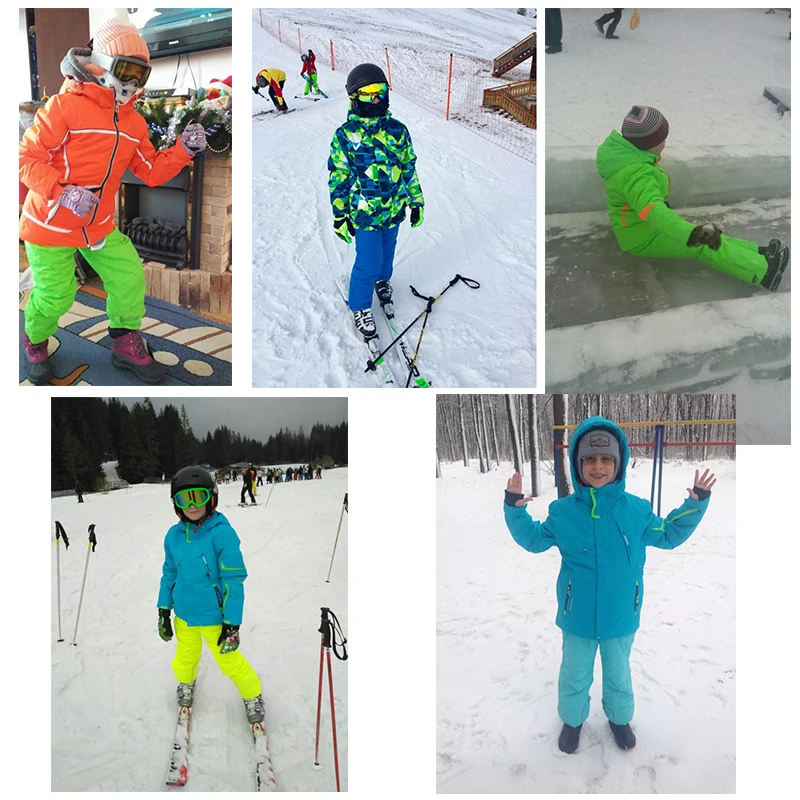 Hot Sale Boys Girls Waterproof 5000 Snow Kids Ski Jacket Sport Children Outdoor Coat 6-16 Years With Detachable hooded Windproof
