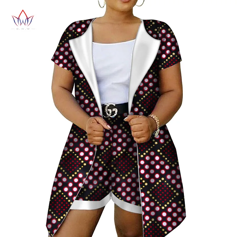 Африканский стиль женские шорты набор для женщин Базен размера плюс Африканский комплект топы+ шорты Женская традиционная африканская одежда WY2917
