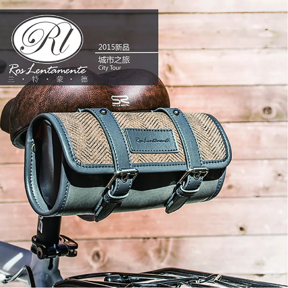 Ros Lentamente Retro series handmade cotton tail bag saddle bag oil wax