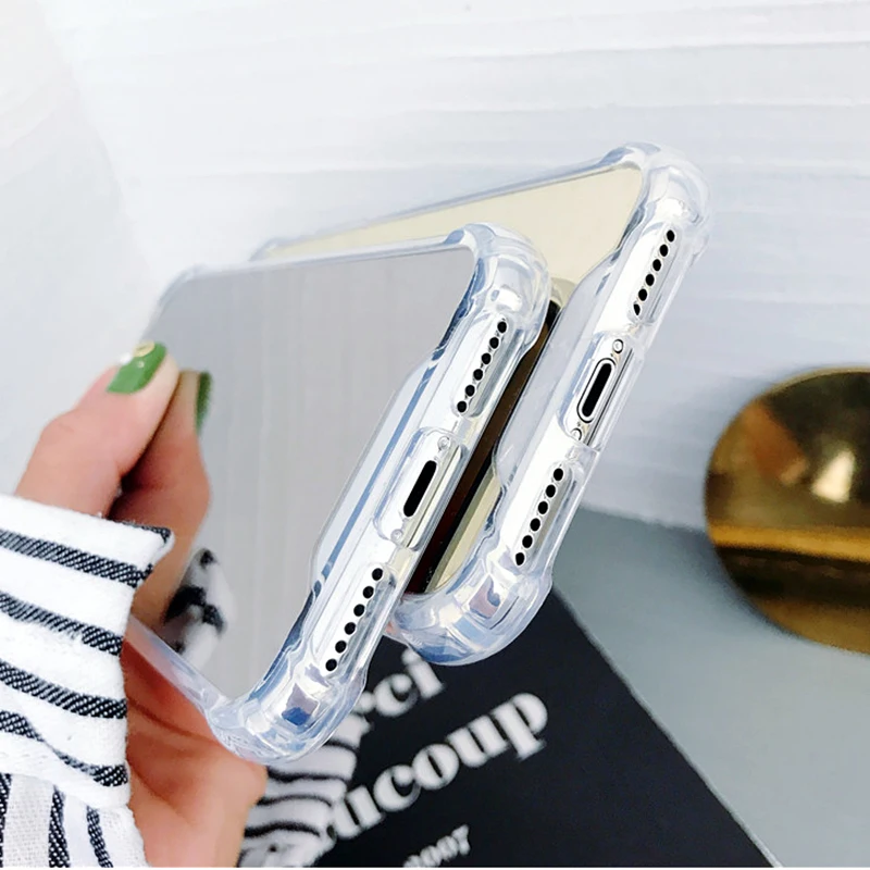Mirror Phone Cases for iPhone 7 8 Plus TPU Back Protect Case for iPhone X 6 6 S 8 Plus Cover Reflect Girly Cute Case Capa Coque (13)