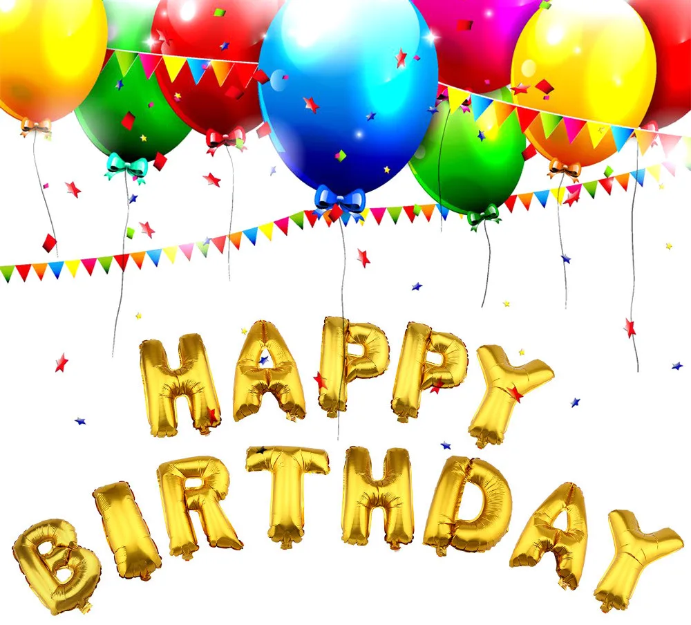 New Home Decor Cute Alphabet Letters Balloons Happy Birthday Party Decoration Aluminum Foil Membrane Ballon for Party Decoration2