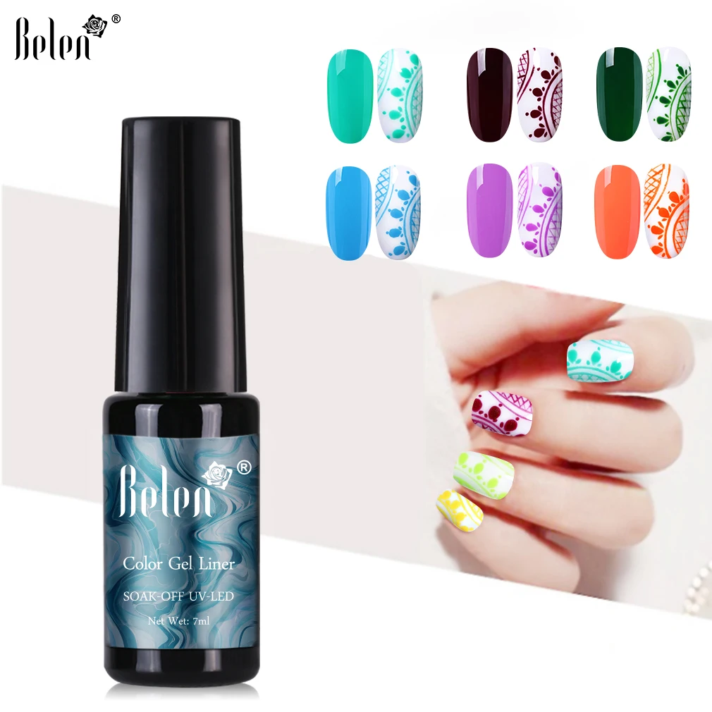 

Belen 7ml Gel Nail Art Painting Pulling Gel Varnish Creative Wire Drawing Line UV Gel Nail Polish Pull Line Lacquer 30 Colors
