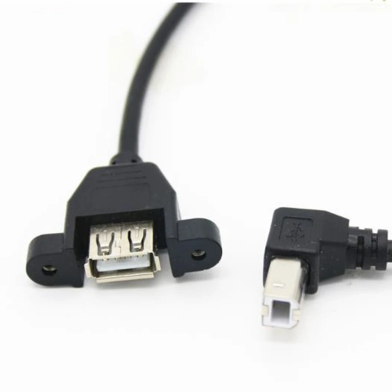 10 шт. винтовая панель для подключения USB A Женский к USB B Мужской конвертер кабель синхронизации данных шнур 0,5 м