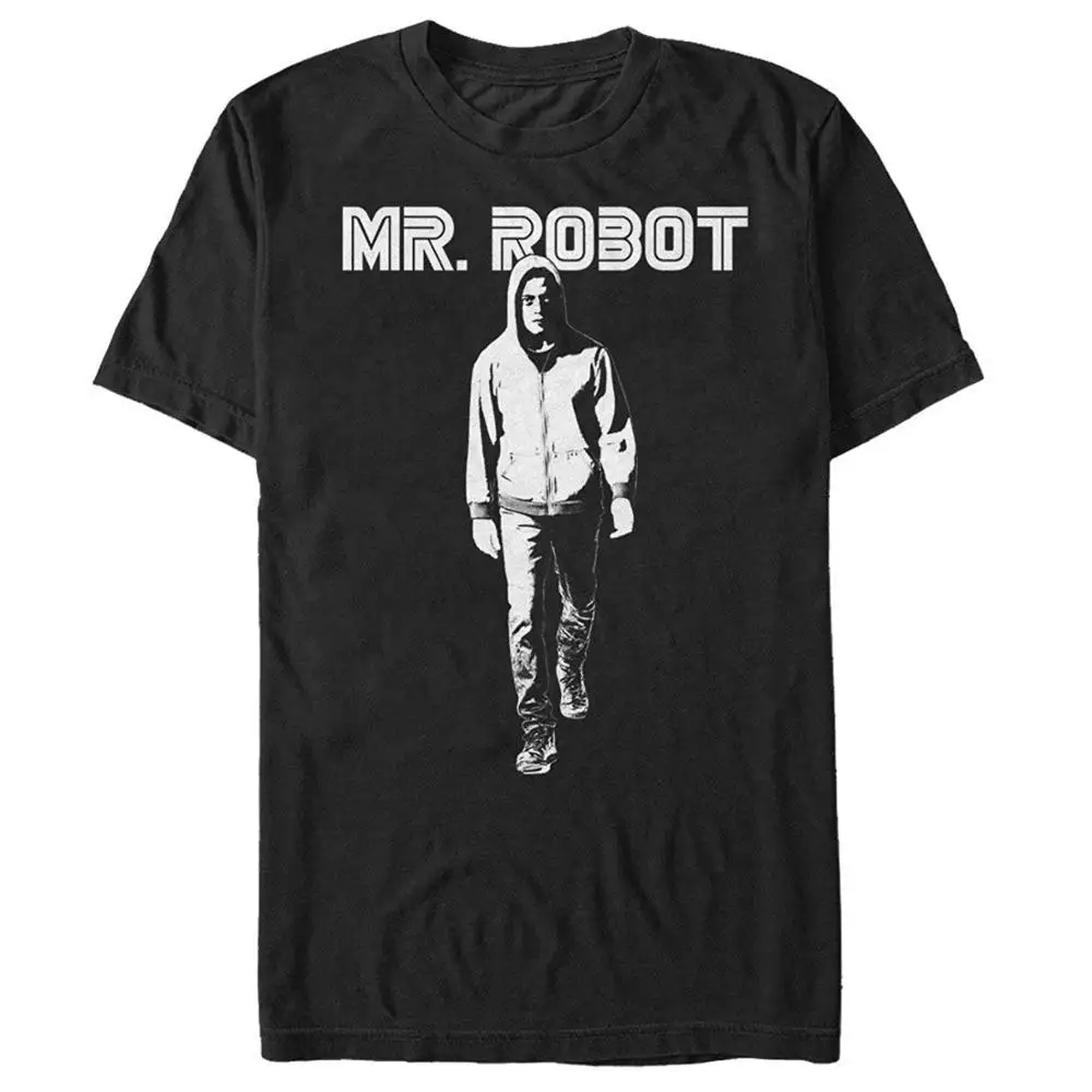 Cotton Cool Design Tee Shirts Slim Novelty Short Mr Robot Elliot Hacker Mens Graphic T Shirt O-Neck Tees For Men | Мужская одежда