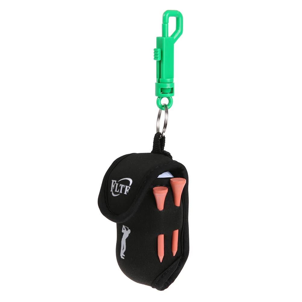 7 in 1 Mini Portable Golf Accessories Set 2 Golf Balls + 4 Wooden Nails + 1 Portable Bag Pouch