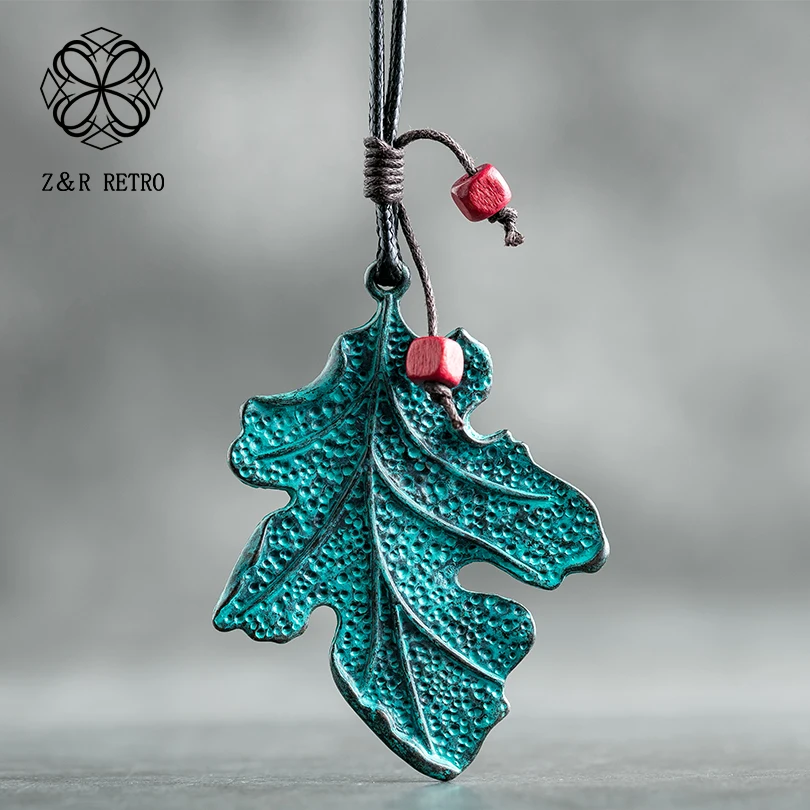 

Wood Beads Statement Necklaces Pendants Leaf Pendant For Women Choker Necklace Female Fashion Decoration Handmade New Gift