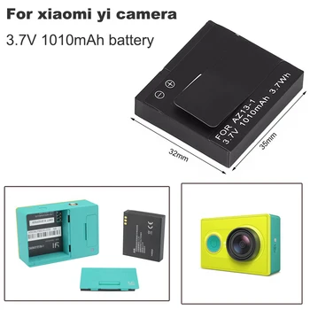 

3.7V 1010mAh Xiao mi yi xiaoyi battery AZ13-1 Li-ion battery For xiaomi yi xiaoyi bateria Action camera accessories