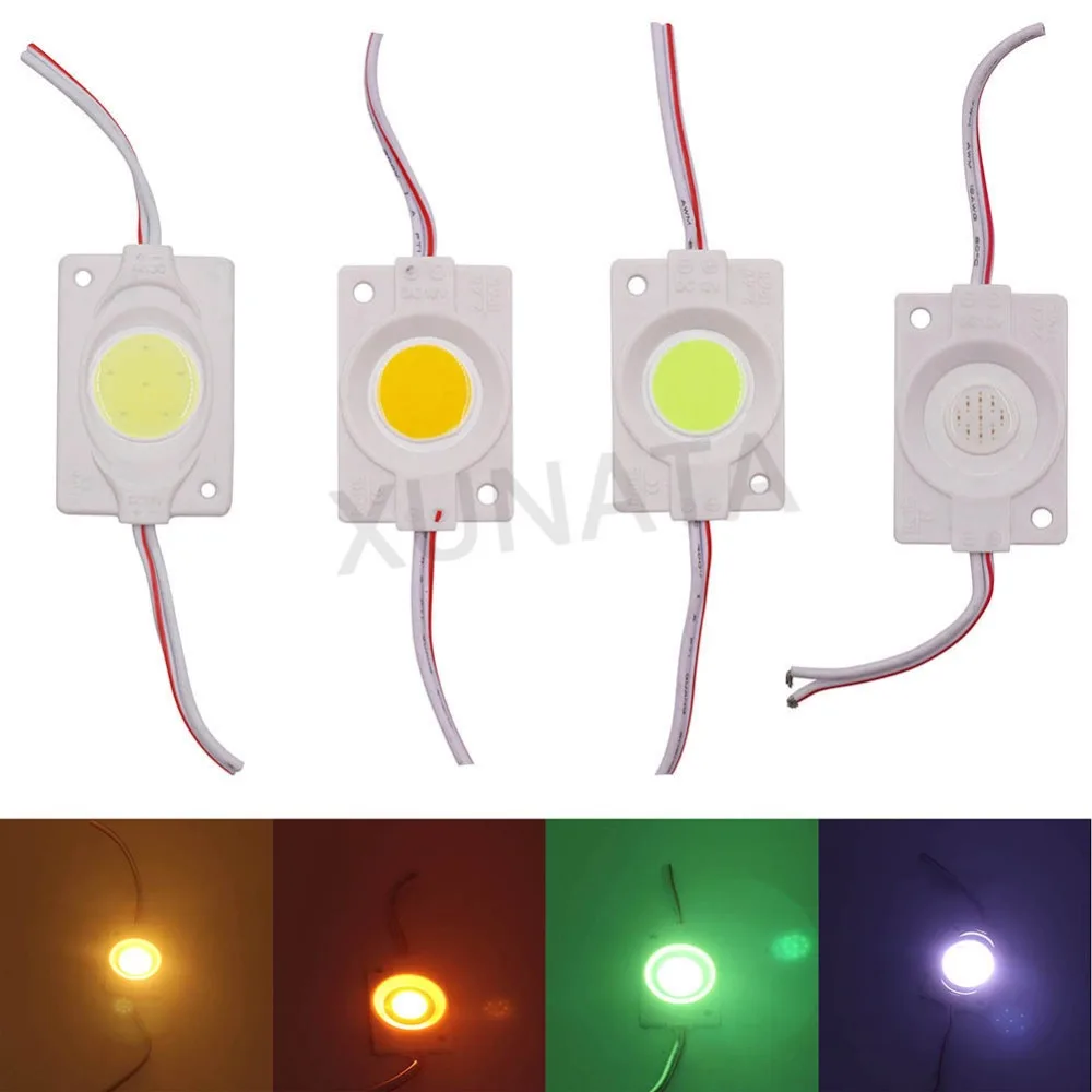 

2.4W Ultra Bright COB LED Modules Light DC12V Round COB Bead Chip DIY Lighting Colorful Waterproof Lamp 1pc/10pcs/20pcs
