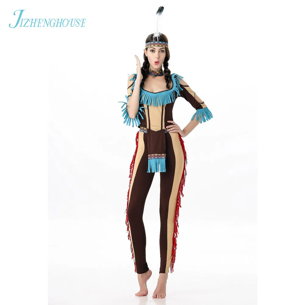 JIZHENGHOUSE Indian Costume Womens Adult Fancy Cos