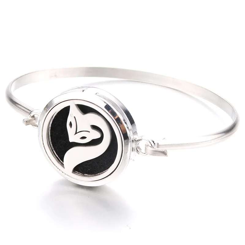 Cute Anime Snake Magnetic Fine Perfume Box Bracelet Aroma Essential Oil Diffuser Locket Stainless Steel Fashion Jewelry | Украшения и