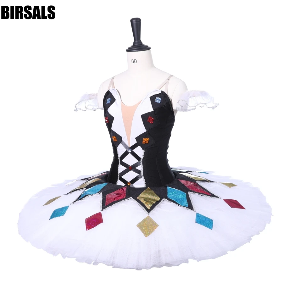 Free Shipping Adult black white Harlequin professional classical ballet pancake tutu ballerina Performance tutuBT9050 Free Shipping Adult black white Harlequin professional classical ballet pancake tutu ballerina Performance tutuBT9050