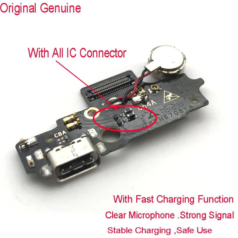 

Original For ZTE Axon 7 mini Axon7 B2017 USB Charging Port Board Charger Dock Connector Plug Flex Ribbon With Mic Microphone