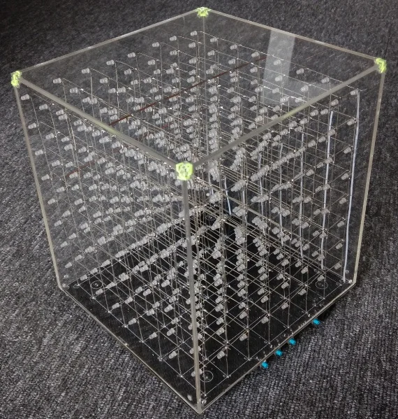 8*8*8 3D светодиодный куб с анимационными эффектами/3D сделай сам assembb подставка в