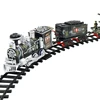 Classic Electric Steam Smoke Track Train With Light Simulation Train Sound independent Assembly Toys for children 3