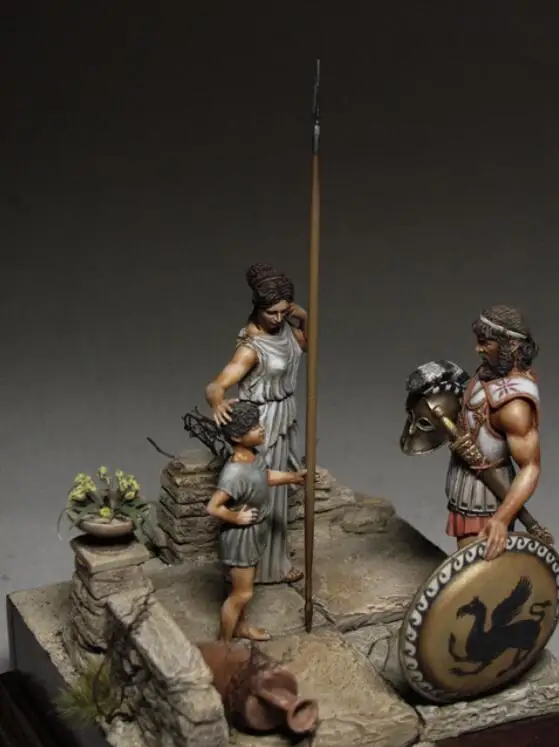 

1/32 Assembly Resin Figure Kit Spartan bid farewell to family