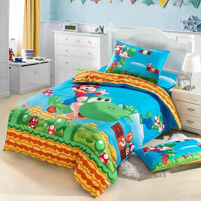 Mary cartoon bedding set kids twin size bedspread duvet cover bed in a bag sheet designer quilt