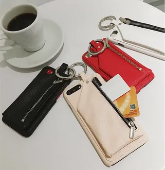 

New Fashion Leather Phone Bag Cases With Wallet Cards Purse Chain Aiti Slip Soft Cover For iPhone 6 7 8 S plus X XS XR MAX Girls