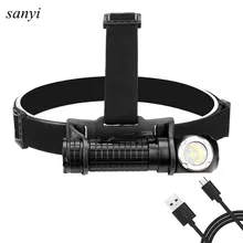Высокая мощность 10 Вт XM L2 налобный фонарь Магнитная Рабочая лампа USB перезаряжаемая 18650 батарея Головной фонарь лампа для кемпинга рыбалки охоты