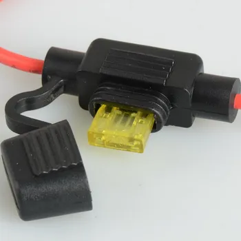 

1pcs In-Line Car Mini Blade Fuse Holder Waterproof 16AWG 15A 12V/24V/32V DC