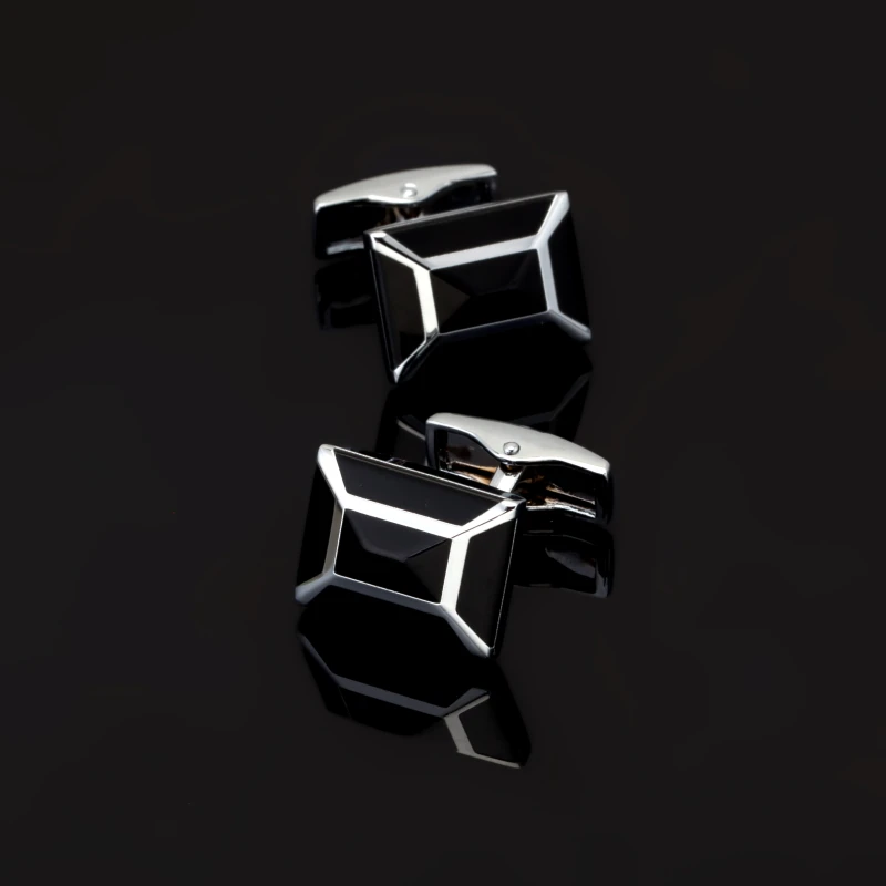 XK538 Men's shirts Cufflinks black flower Cufflinks senior process 3 double sale free shipping