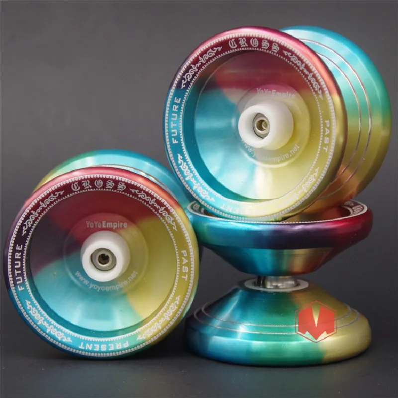 

2017 New arrive yoyo YOYOEMPIRE CROSS YOYO metal plate Professional YOYO Competition New Technology Yoyo with Side axis