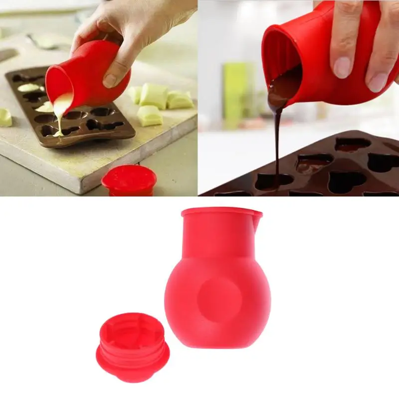 

Silicone Chocolate Pot Chocolate Melting Pot Mould Butter Sauce Milk Baking Pouring Buckets for Baking