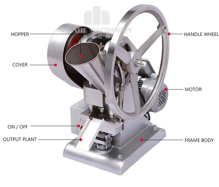 Single punch tablet press machine  TDP-1.5 pill press machine / pill making / TABLET PRESSING