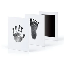 Для новорожденных handprint след фото Рамки комплект Нетоксическо чистое чернил touch pad
