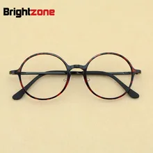 Новых Корейских Моды для Мужчин Вольфрама Старинные Круглые Очки Женщины Ретро-Мастер Nerd Стали Пластиковые Оптические Очки Для Чтения Кадр