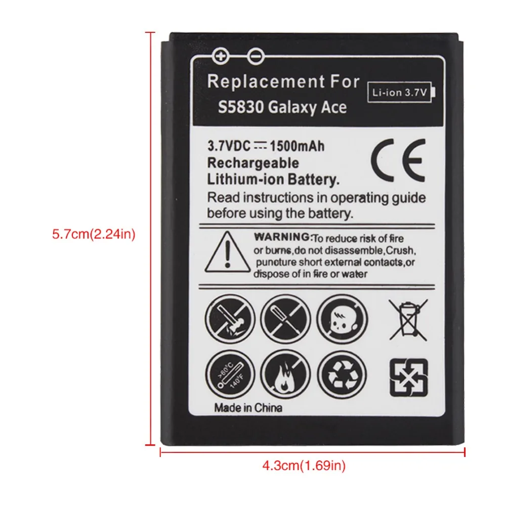 Сменный аккумулятор GOLDFOX 1 шт. 1350 мАч EB494358VU для Samsung Galaxy Ace S5830 S5660 S7250D S5670 i569 I579