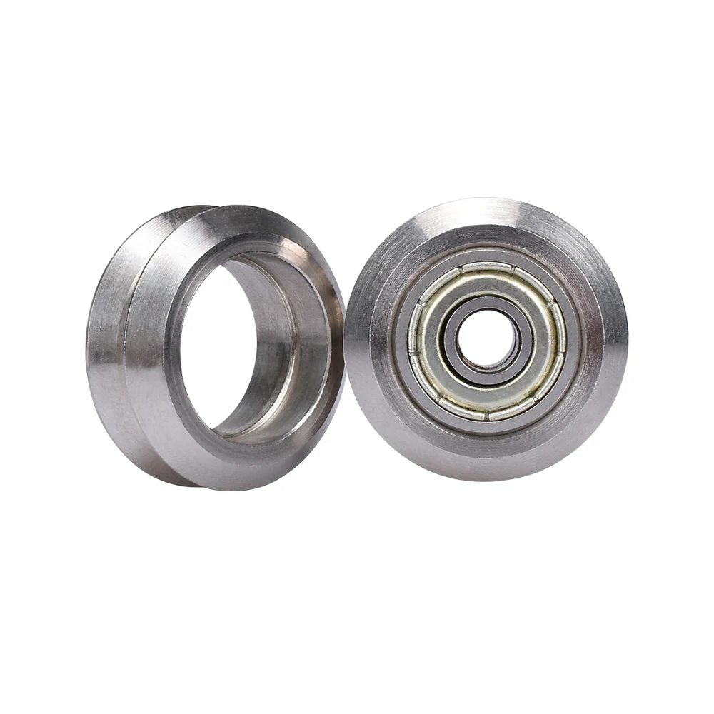 Funssor V Type Metal Wheel With 625ZZ Bearings Stainless Steel Dual V