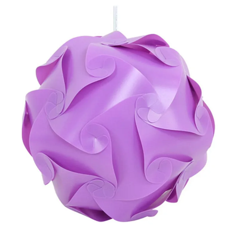 Purple Люстра кулон шар 30 элементов Современная головоломка лампа-головоломка абажур потолочный абажур креативный DIY светодиодный светильник многоцветный бар - Цвет корпуса: Purple