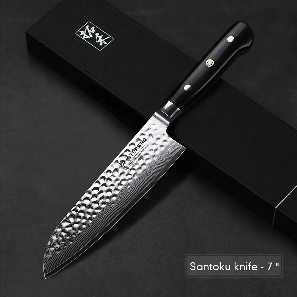 TURWHO Best Chef Knife Japan Damascus Steel Kitchen Knives