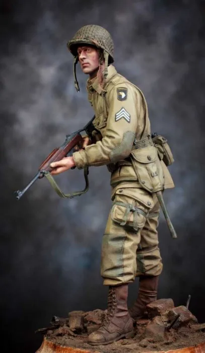 

1/16 scale WW2 US 101 Airborne Division Paratroopers Search Advance miniatures WWII Resin Model Kit figure Free Shipping