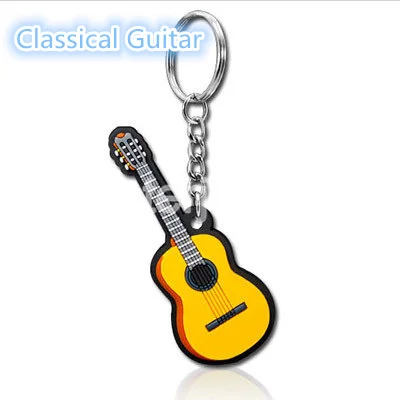 1 шт. резиновая акустическая/Классическая/электрическая гитара укулеле Скрипка брелки для ключей