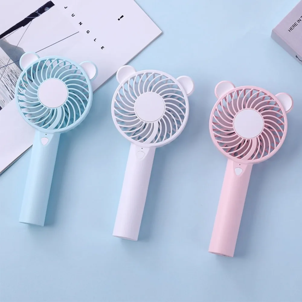 Baby Bear Fan USB Charging Ambient Light Mute Mini Fan Portable