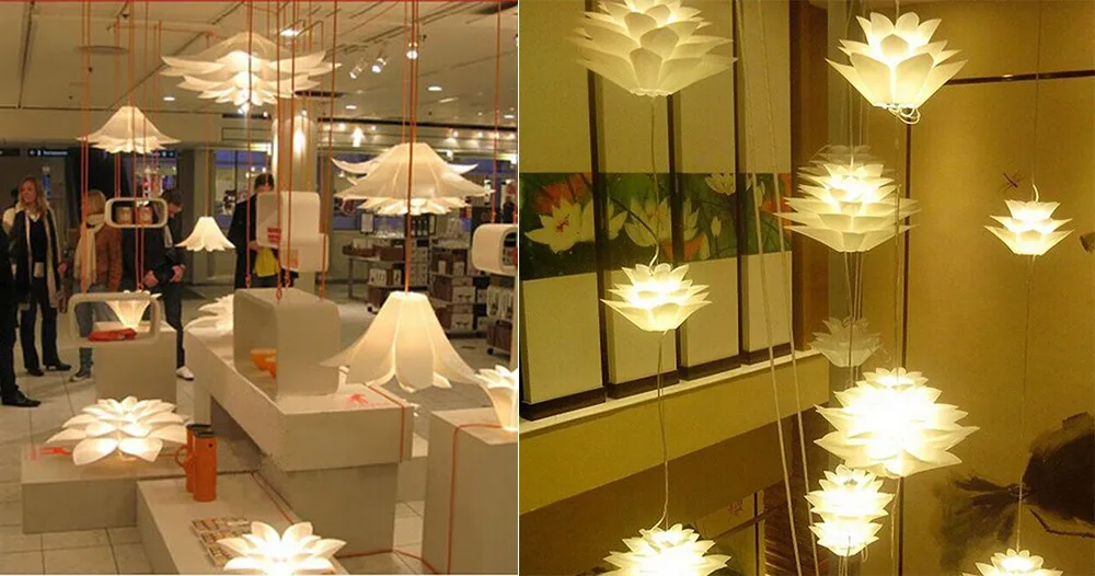 YouOKLight DIY Lotus Shaped Chandelier Ceiling Pendant Lampshade For Home