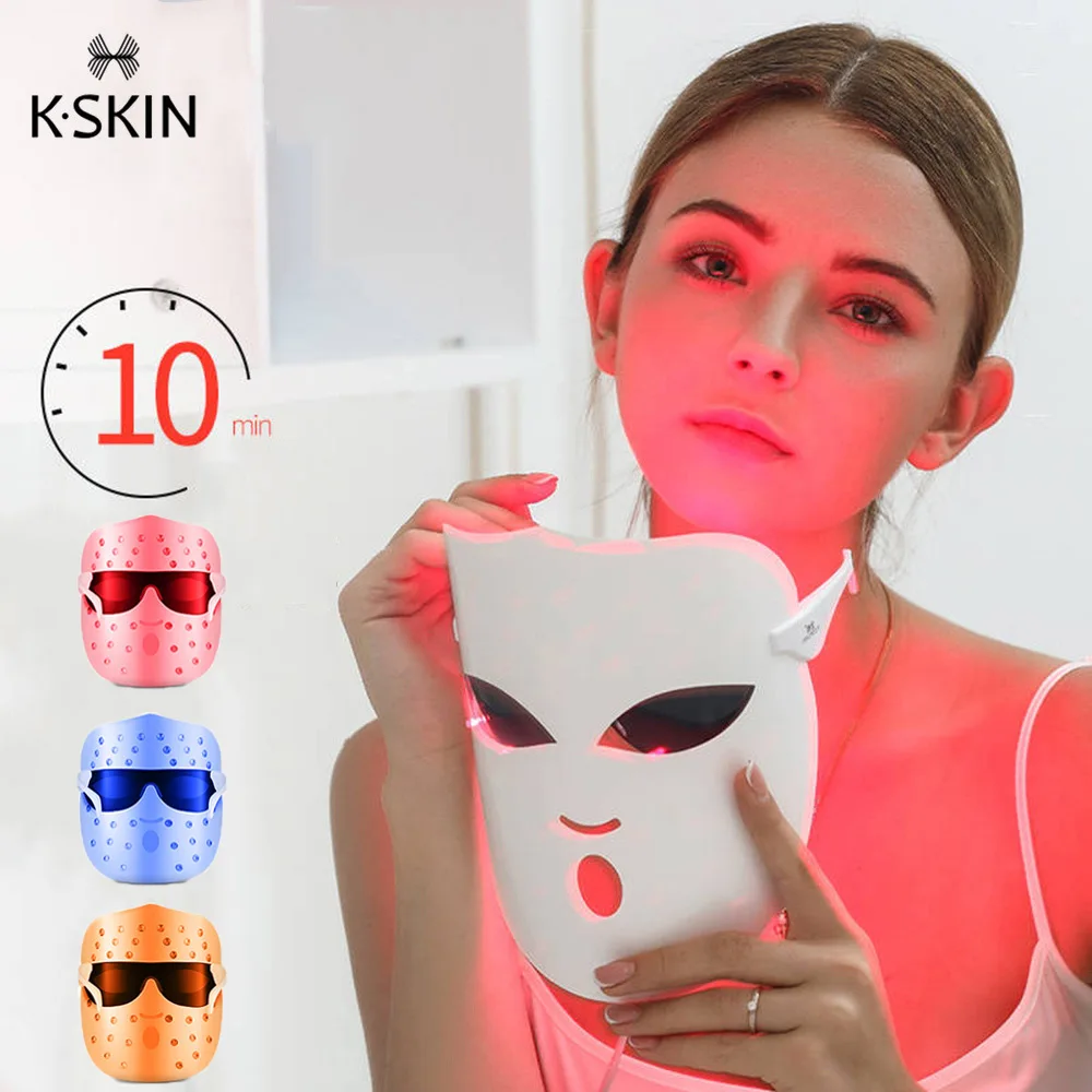 K SKIN KD036 뷰티 광자 LED 페이셜 마스크 테라피 스킨 레 쥬 베 네이션 한국어 스킨 케어 안티 여드름 주름 제거