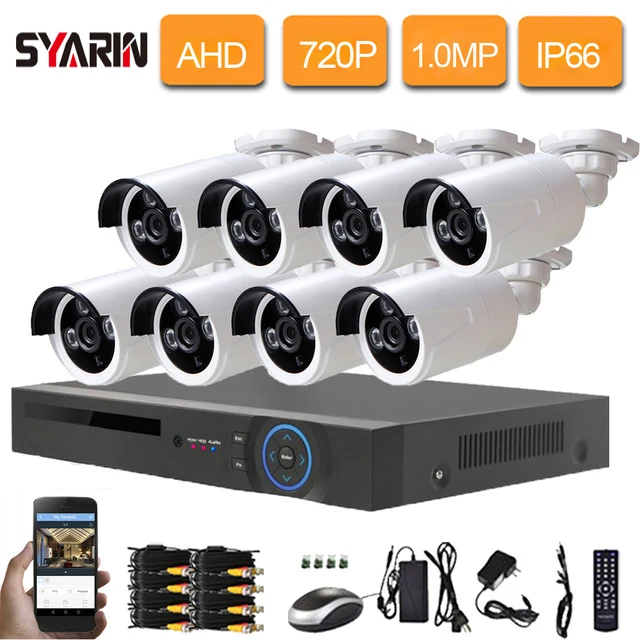 

CCTV Security System 1080N 8CH WIFI DVR 8PCS metal 720P IR Filter AHD CTV Camera System 8 Channel Video Surveillance Kit