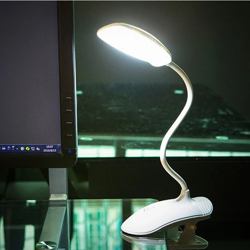 

LED touch on/off switch 3 mode desk lamp protection eye high and low dimming rechargeable USB LED simple table lamp