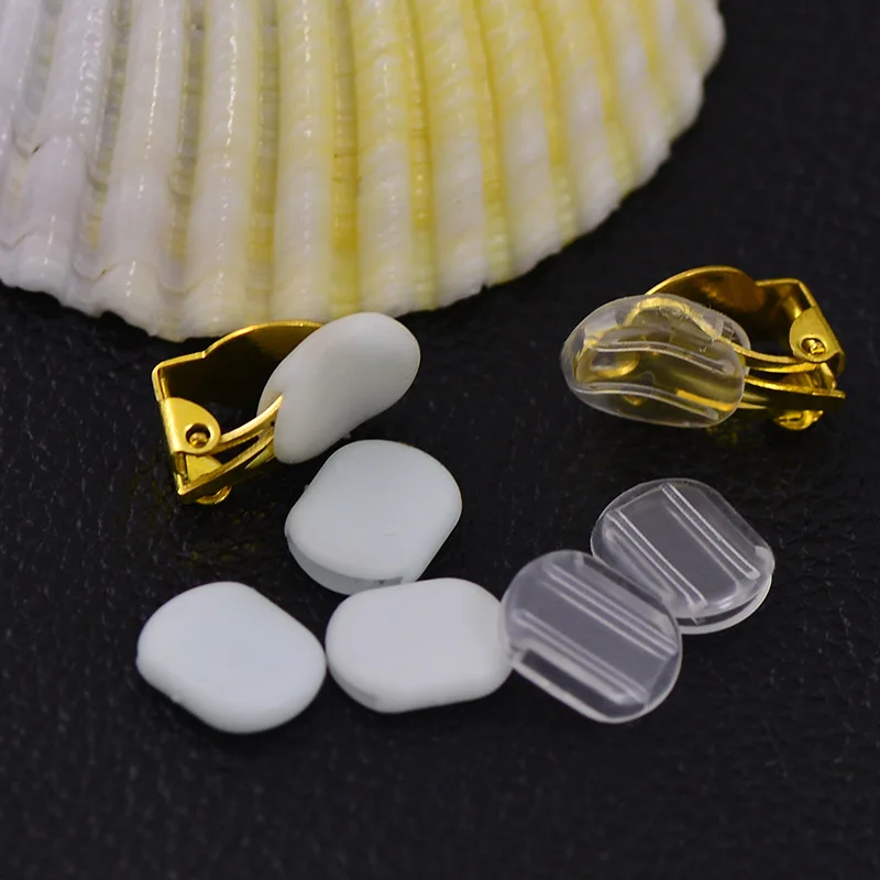 SEA MEW 20 шт. прозрачный белый пластик Anti-pain Pad Ear Clip Anti-pain для серьги аксессуары мм 10,2 мм 14 мм