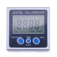 4 x 90 Electron Goniometers Electronic Protractor Digital Inclinometer Level Box Magnetic Level Measuring Tool Angle