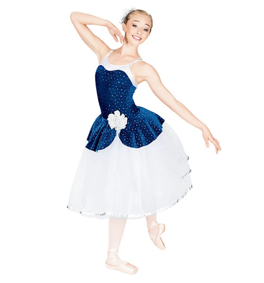 girls ballet costume tutu dress ballerina blue tutu sleeping beauty stage performance romantic dress  BL0006