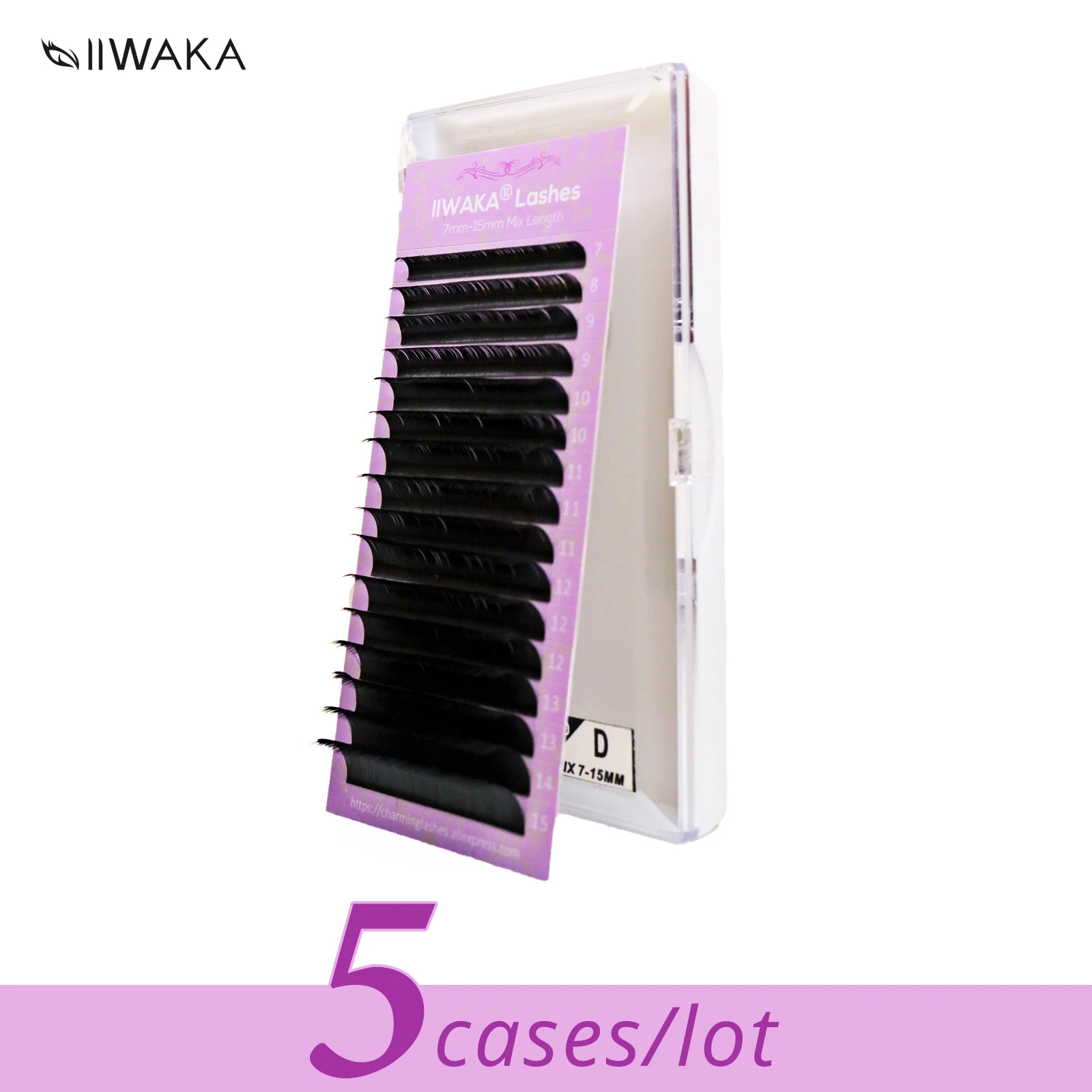 

IIWAKA 5 trays mink eyelashes 3d mink lashes false eyelashes,eyelash extension,maquillaje profesional