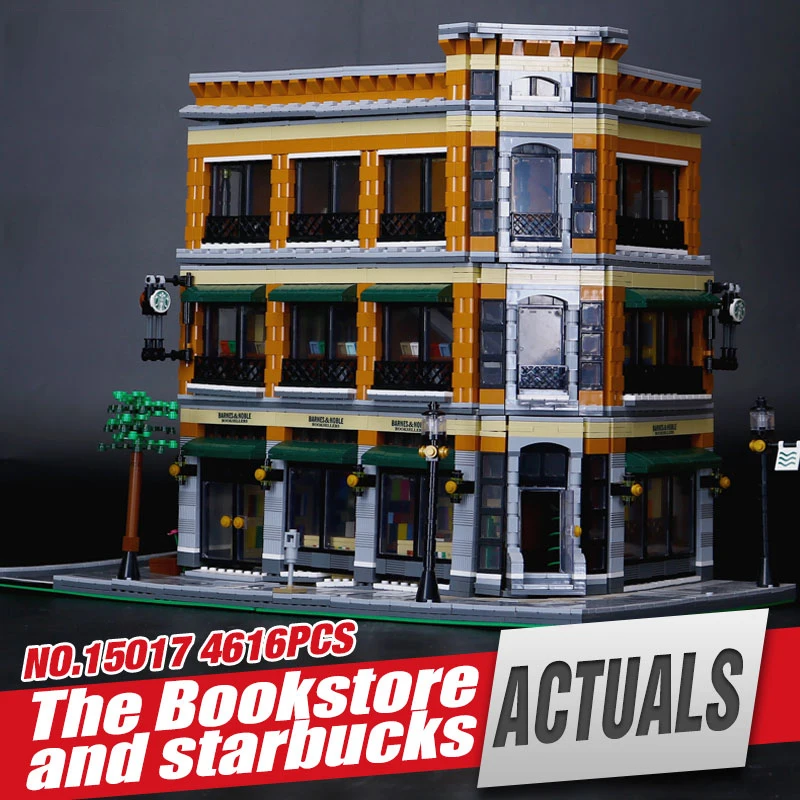 

DHL Starbucks Bookstore Cafe Model Building Kits Blocks Bricks lepin DIY Children Educational legoing Toys Gift